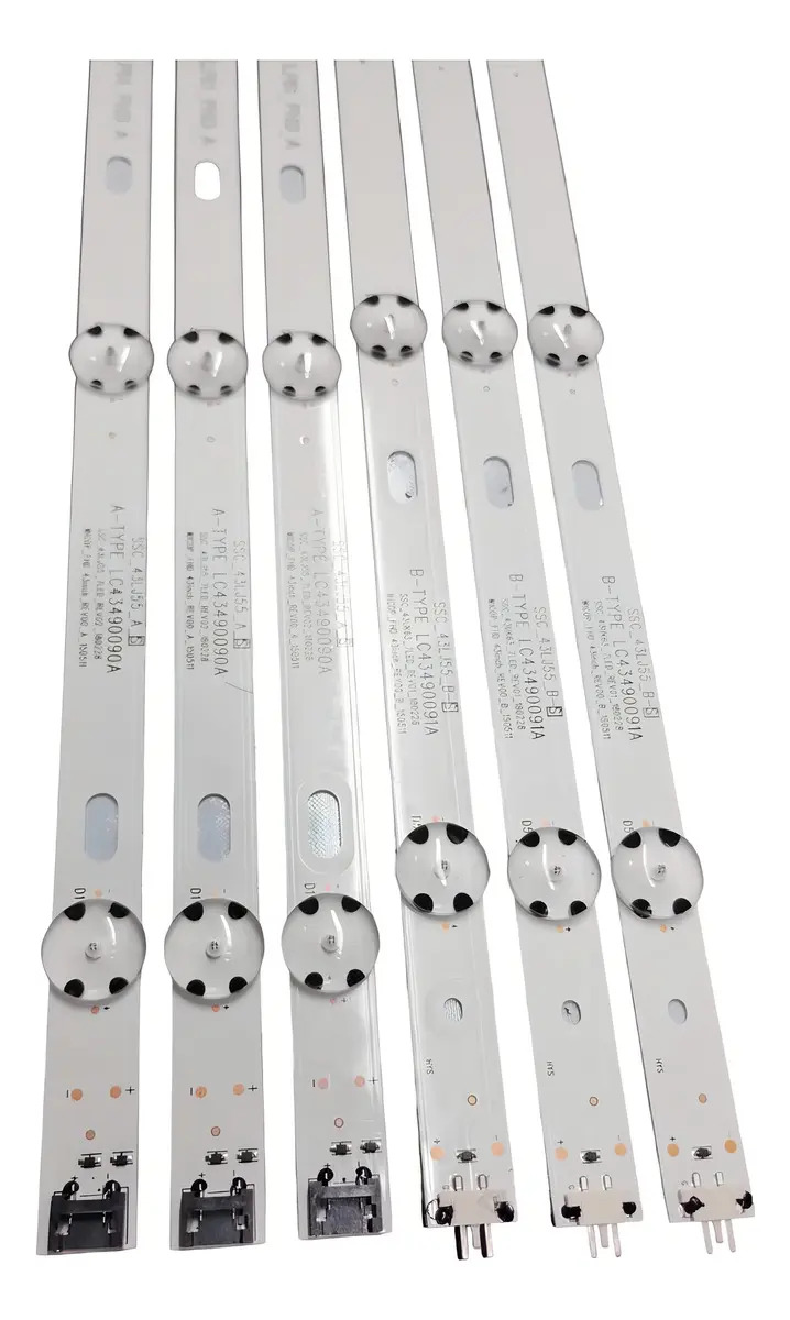 Kit 3 Barras LED TV 43" LG 43lj5500 43lk5750psa 43uj6300 Ollintek Compatível