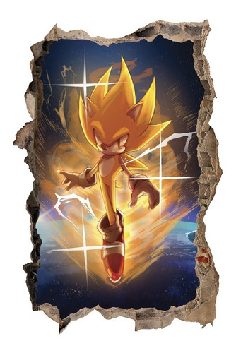 Vinilo Decorativo De Pared Sonic Película 