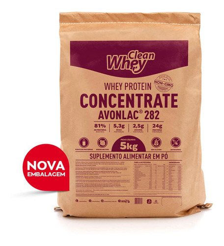 Clean Whey Concentrada Avonlac 282 5kg Glanbia Nutritionals Sabor Cacau Belga