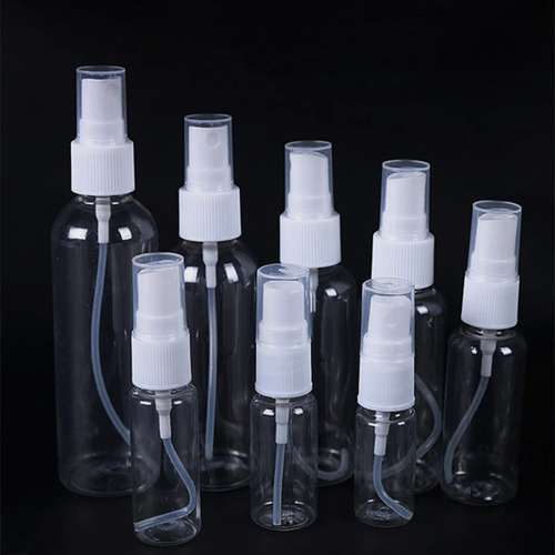 6 Botellas De Aerosol De Plástico Transparente Portátiles De