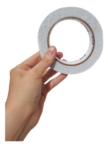 Cinta Antiderrapante Tuk Rollo 25mm X 4.57m Trans/gris/negro Color Transparente