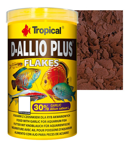 Tropical D-allio Plus Flakes - Pote 20g - Ração Peixes