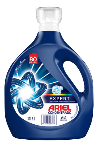Ariel Detergente Líquido Doble Poder Ropa Blanca Y Color 5l