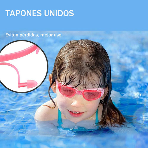 Set De Lentes De Natación 6 En 1 Color Rosa Rosa