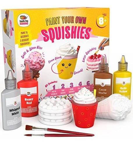 Doodle Hog Food Paint Your Own Squishies Kit - Diy B37fy