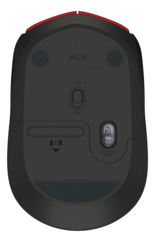 Mouse Logitech Inalámbrico M170 Rojo