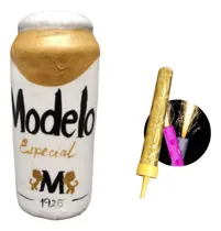 Comprar Lata Cerveza Vela Figura Cera + Vela Chispera Pastel Cumple