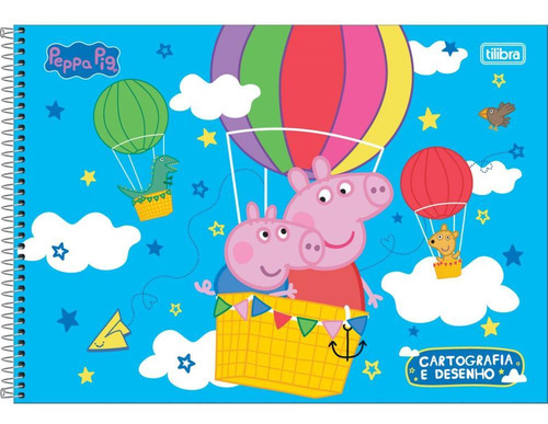 Caderno Desenho Univ Capa Dura Peppa Pig 80fls Pct.c/04