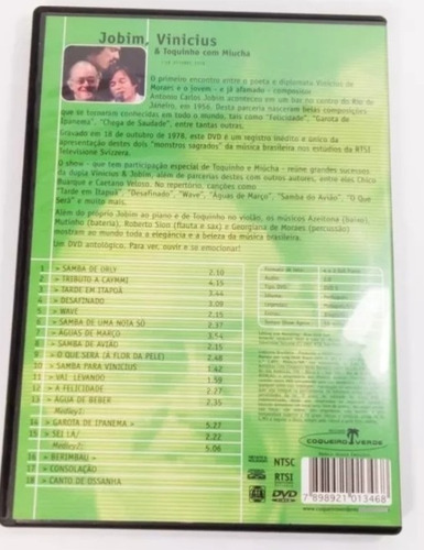 Dvd Jobim, Vinicius E Toquinho Com Miucha Original