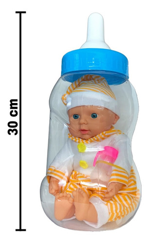 Imagen 1 de 3 de Bebe En Mamadera Con Sonido Bebote Con Ropa Muñeca