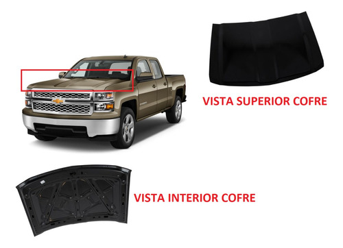 Cofre Capot Hood Chevrolet Silverado 1500 2014 2015 Aluminio