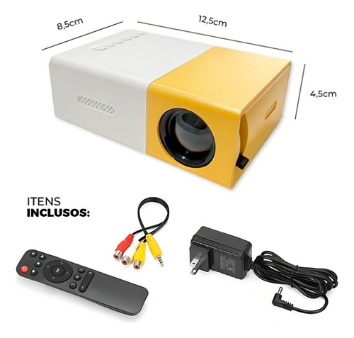 Mini Projetor Portatil Yg300 Pro 800 Lumens Até 80 Polegadas