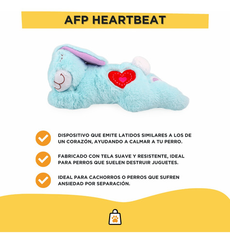 Juguete Para Perro Afp Heart Beat Bunny Antistress Relajante