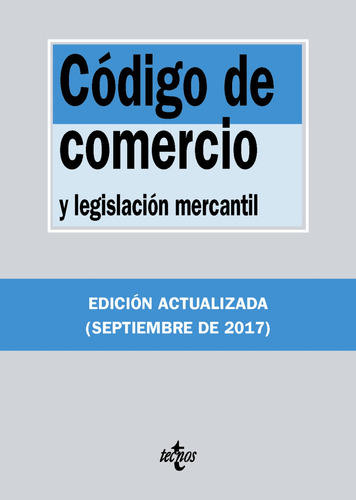 Libro Código De Comercio 2017 De Editorial Tecnos Tecnos