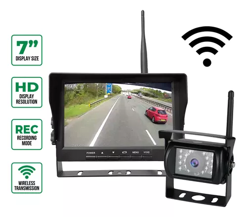 Monitor Camara Inalambrico Dvr Para Camion Auto 12v A 24v Hd