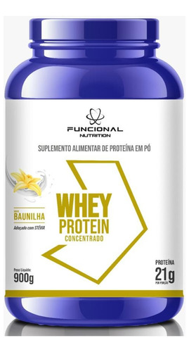 O Melhor Whey Protein Concentrado Funcional Nutrition 900g Sabor Baunilha
