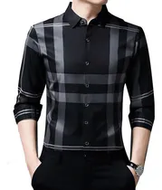 Comprar U Camisas De Vestir Seda Hombres Camisas Casuales A Cuadros