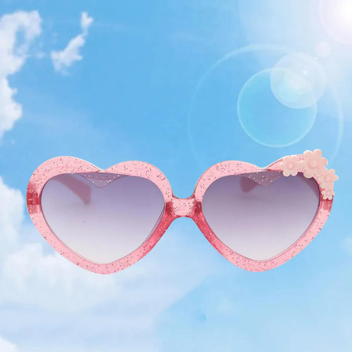 Yj1. 2 Gafas De Sol De Corazón Para Niños, Accesorio De Rosa