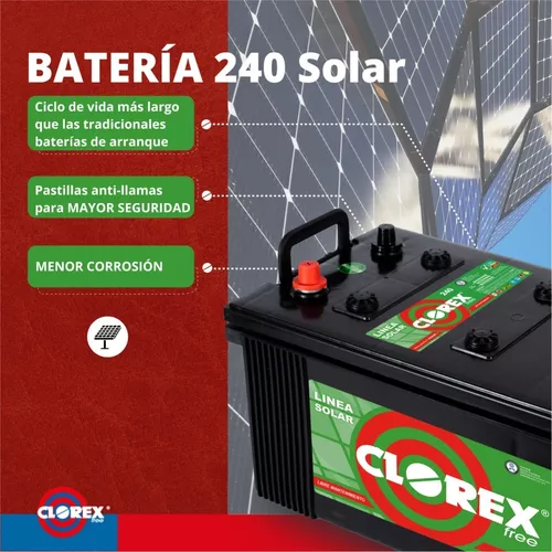 Batería Solar Clorex 12×240 Ciclo Profundo – Batecor