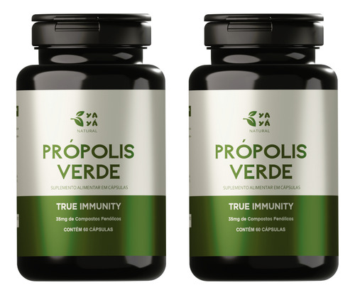 Kit 2x Própolis Verde 700mg Com 35mg Fenólicos Yayá Natural