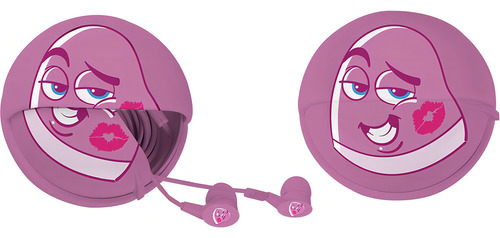 Fone De Ouvido Beijo Fini Intra-auricular Com Fio 1m Letron Cor Rosa