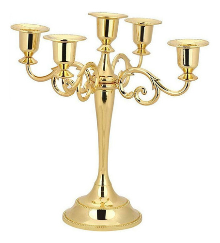 1 Candelabros Retro Antiguos Altos Dorados Y Plateados Navid