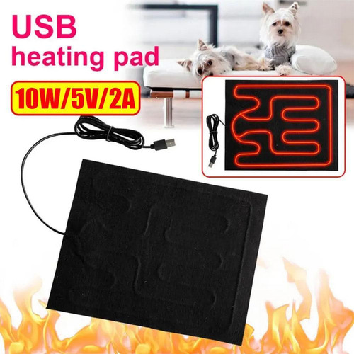 Almofada De Aquecimento Usb De 25x30cm 10w Folha Aquecida Do