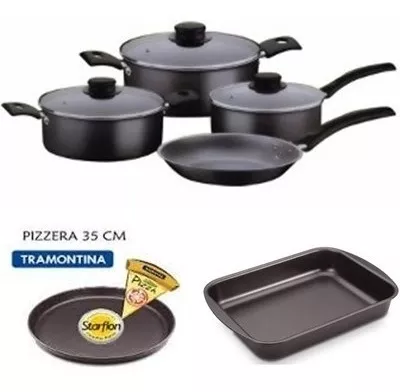 Juego De Ollas Tramontina Teflon 18 Piezas Nonstick Antiadhe - Bazar Grupo  Dos