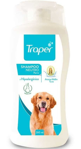 Traper Shampoo Neutro Perro 260ml - Hipoalergénico