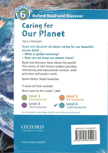 Caring For Our Planet + Audio Cd Pack - Oxford Read And Disc