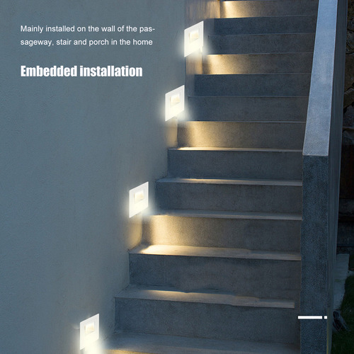 Lámpara De Pared Led Empotrada De Hierro Blanco Cálido