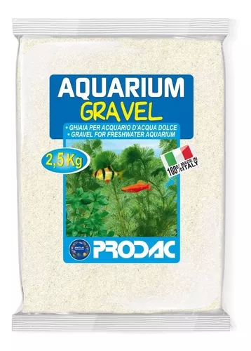 Arena Fina Blanca 2.5kg Prodac Grava Acuario Pecera Fondo