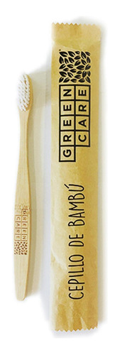 Cepillo De Dientes De Bambú Adulto Cerdas Color Blanco