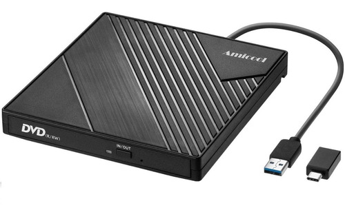 Unidad De Cd Dvd Externa Usb 3.0 Alta Velocidad Usb-c Lector