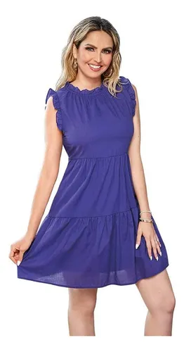 Vestido Con Forro Cklass 991 43 Violeta Outlet saldos Mchn