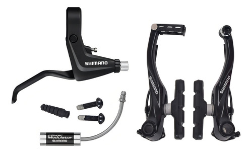 Kit Freio V-brake Traseiro Shimano Alivio + Manete M4000