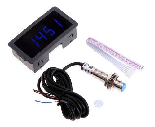 Dc 8-24v 4 Digital Led Tacómetro Rpm Medidor De Velocidad Co