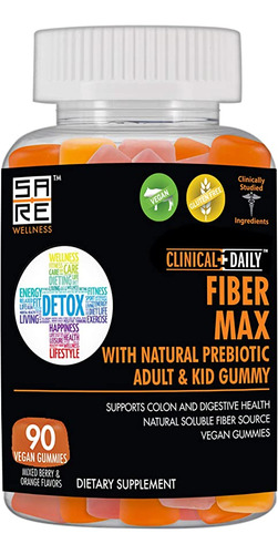 Clinical Daily Fiber Max, Gomitas Veganas Con Alto Contenid