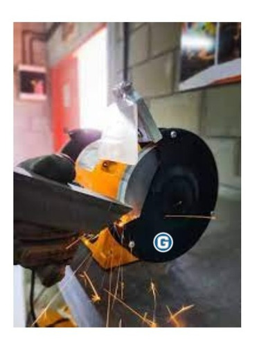 Amoladora de banco Lüsqtoff AB-375 de 50 Hz color naranja 375 W 220 V + accesorio