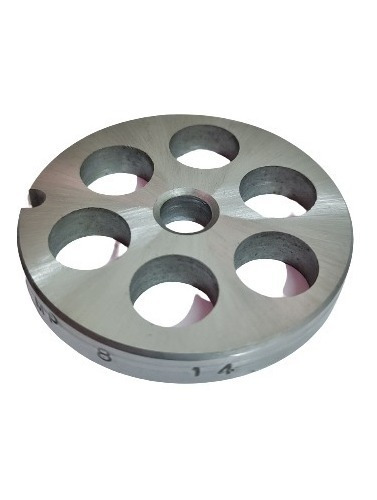 Disco Aço Carbono Para Moedor De Carnes Boca 8 - Furo 14 Mm