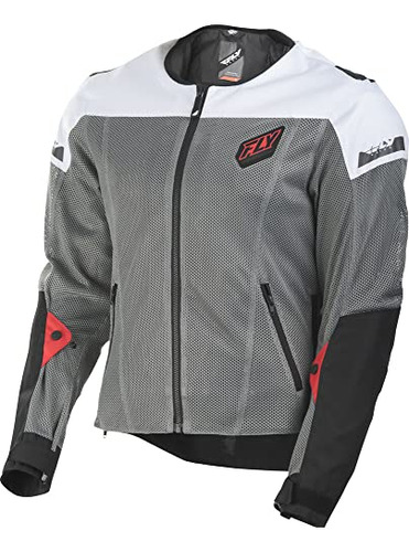 Chaqueta De Malla Flux Air De Fly Racing (negro/blanco,