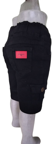 Bermuda De Mezclilla Niño Jogger Con Bolsas De Cargo