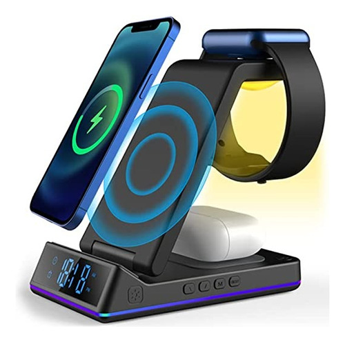 Cargador Inalambrico Para iPhone/iwatch/AirPods 3en1  Reloj