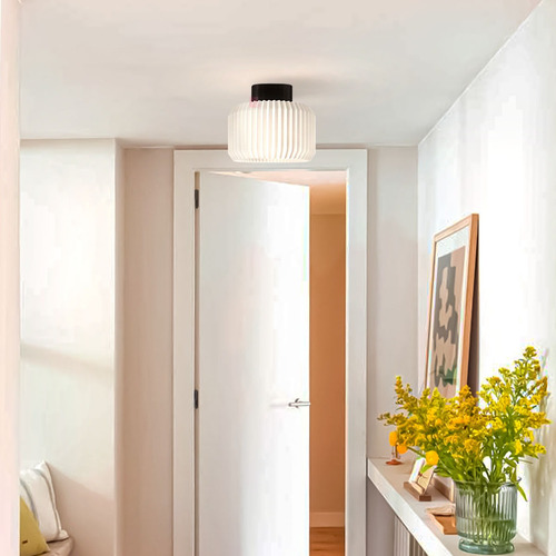 Plafon Renu Medium 1 Luz De Techo Diseño Exclusivo Buena Luz Estructura Negro