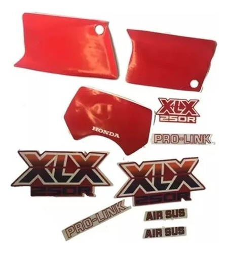 Kit Adesivos Honda Xlx 250r 1989 Vermelha - Lb00304