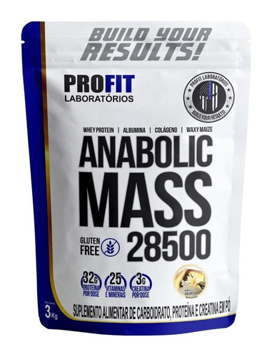 Suplemento en polvo ProFit Laboratórios  Hipercaloricos Anabolic Mass 28500 proteínas sabor vainilla en sachet de 150mL