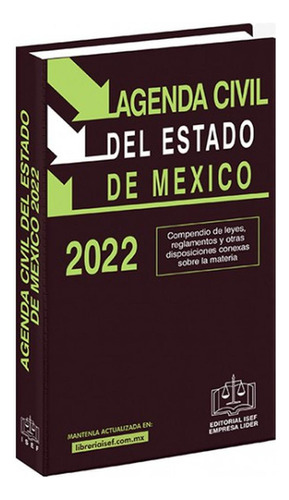 Agenda Civil Del Estado De México 2022, De Ediciones Fiscales Isef. Editorial Isef, Tapa Blanda En Español, 2022