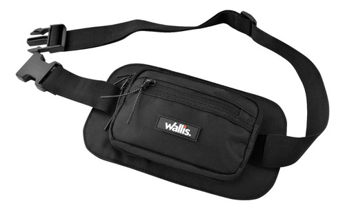 Cangurera Unisex C/ 3 Compartimientos Y Correa Ajustable Color Negro