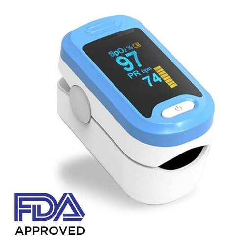 Imagen 3 de 6 de Oxímetro Pulso Dedo Yonker Azul Médico Profesional - S020