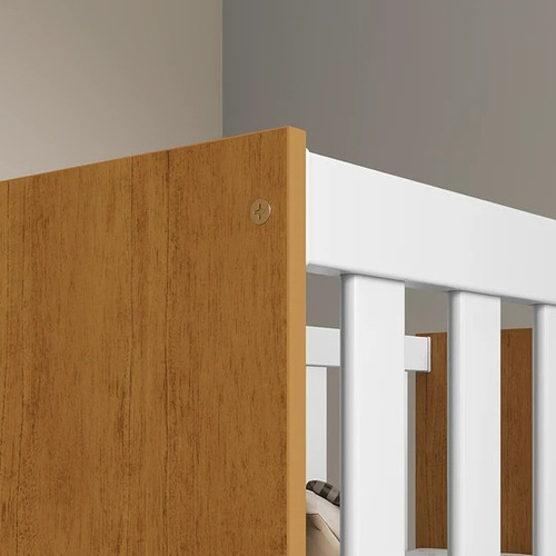 Cuna Madera New Zupi Blanca/caramelo - Kidscool